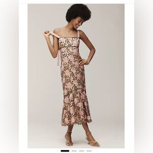 SAYLOR floral Lace Dress with Pink Accents size XS worn only once